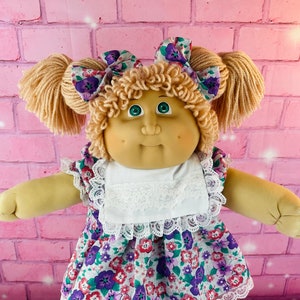 Jesmar Cabbage Patch Kid FIRST EDITION 1984 Vintage HTF Green eyes Collector Dolls Beige hair  rare collector doll gift for girls toy doll