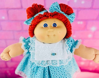 Vintage 1985 Cabbage Patch Kid Doll, Red Hair, Blue Eyes