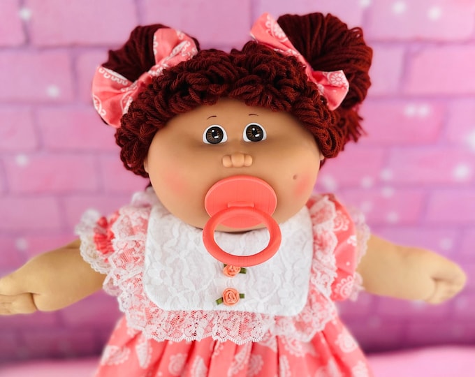 Vintage Cabbage Patch, doll, auburn hair, 1986 pacifier HTF, rare, recycled, toy cabbage patch kids toys for little girls READ DESCRIPTION