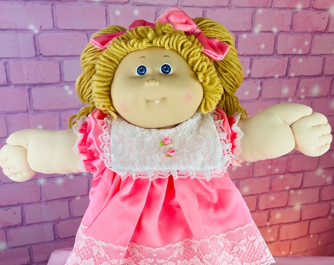 Cabbage Patch Kids Vintage 1984 Butter Scotch Blonde Hair Girl Collector Doll OK Factory CPK Tooth Gift for Girls Little Girls 1980's Toys