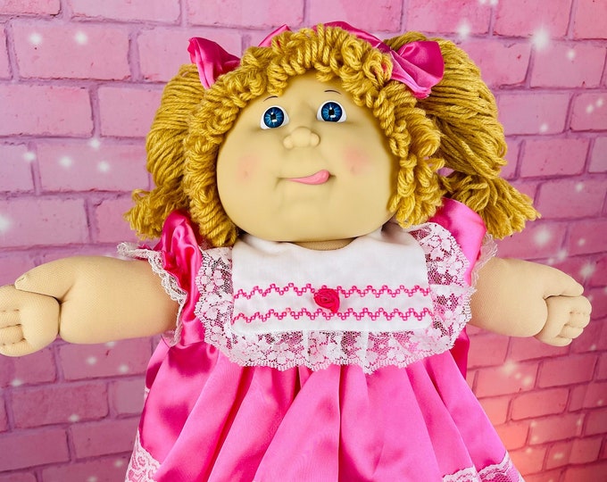 RARE Cabbage Patch Kids Vintage 1986 Butter Scotch Blonde Hair Girl Collector Doll IC7 Factory CPK Gift for Girls Little Girls 1980's Toys