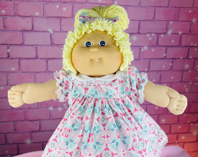 Cabbage Patch Kids Vintage Dolls 1986 Blonde Hair Girl Tooth Collector Doll Dress CPK Gift KT Factory Little Girls 1980's Toys