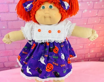 Vintage Jesmar Cabbage Patch Kid Doll, Red Hair Halloween Dress