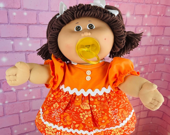 Cabbage Patch Kids Vintage 1985 Vintage Brown Hair Girl Collector Doll Girl Toys CPK Pacifier Toys READ DESCRIPTION