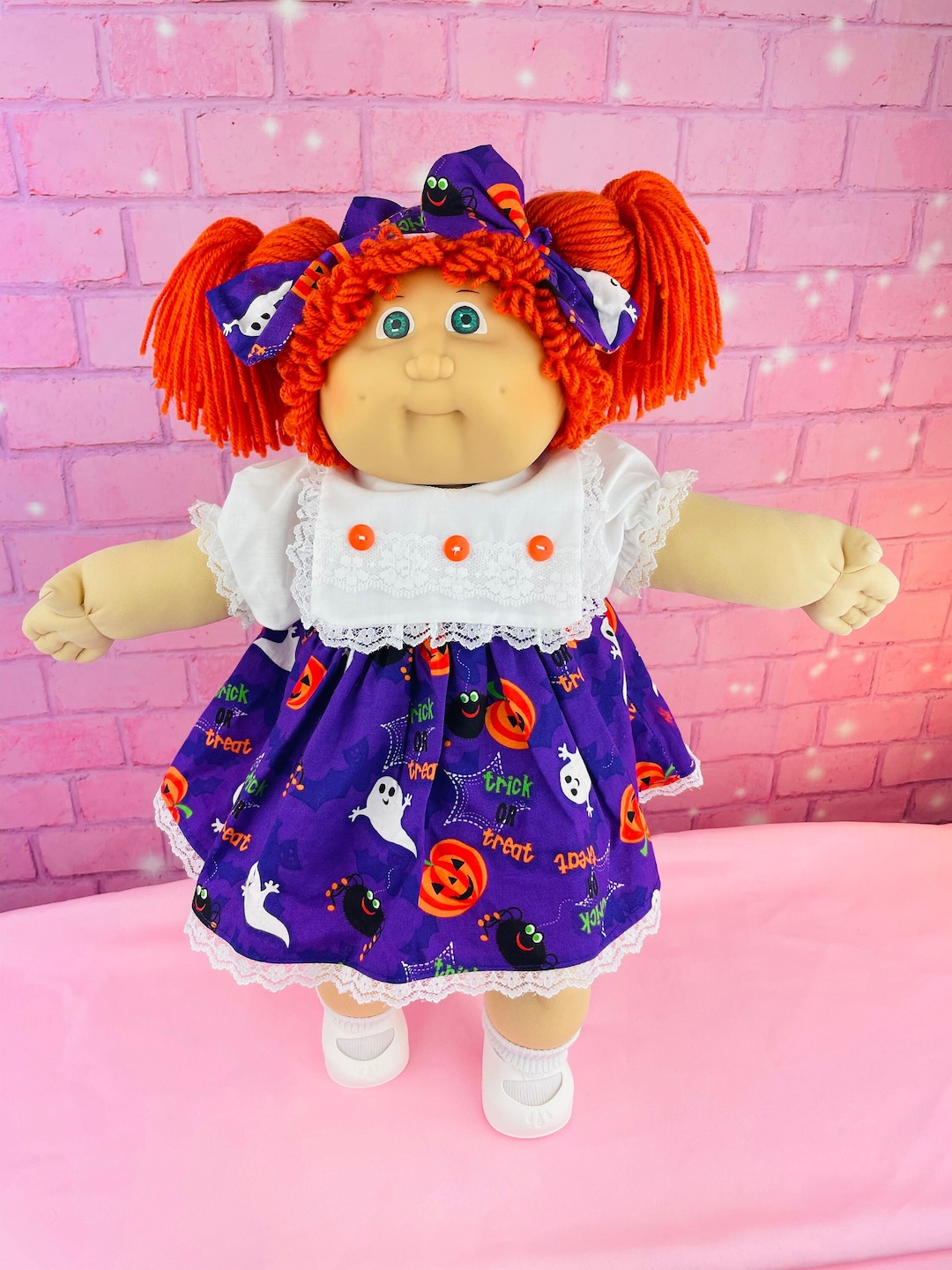 Jesmar Cabbage Patch Kid Collector Doll Vintage Dolls Green Eyes Red