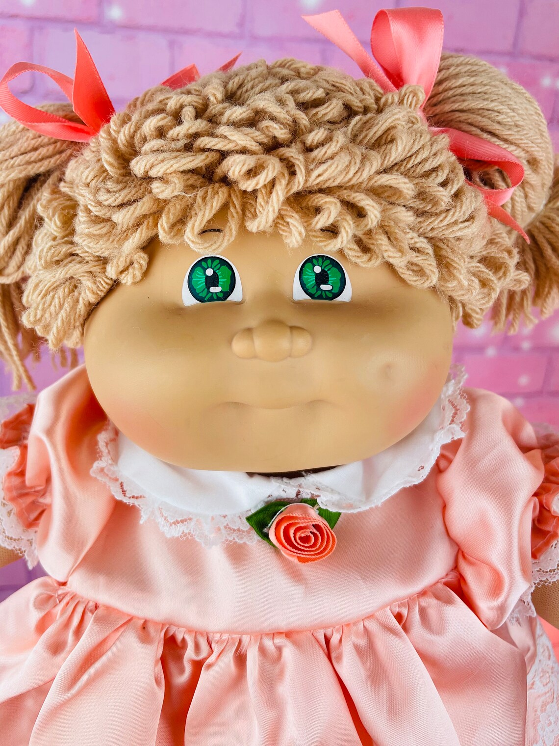 Cabbage Patch Doll Vintage 1985 Girl Beige Loop Hair Dress Etsy