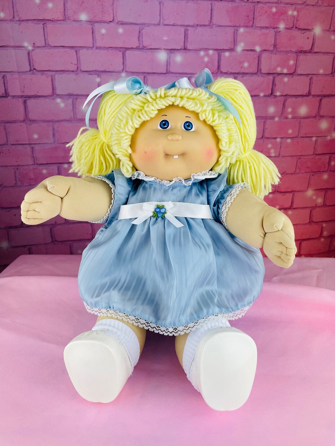 Cabbage Patch Kids Vintage Dolls 1985 Blonde Hair Girl Blue Etsy