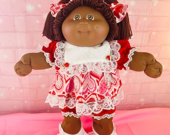RARE AA Cabbage Patch Kid Vintage  Doll,  1st Edition OK factory, African-American valentinegift for Mom girls