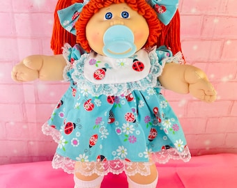 Vintage Cabbage Patch Kid 1983 1st Edition Collector Doll,  red hair, blue eyes, pacifier, gift for girls