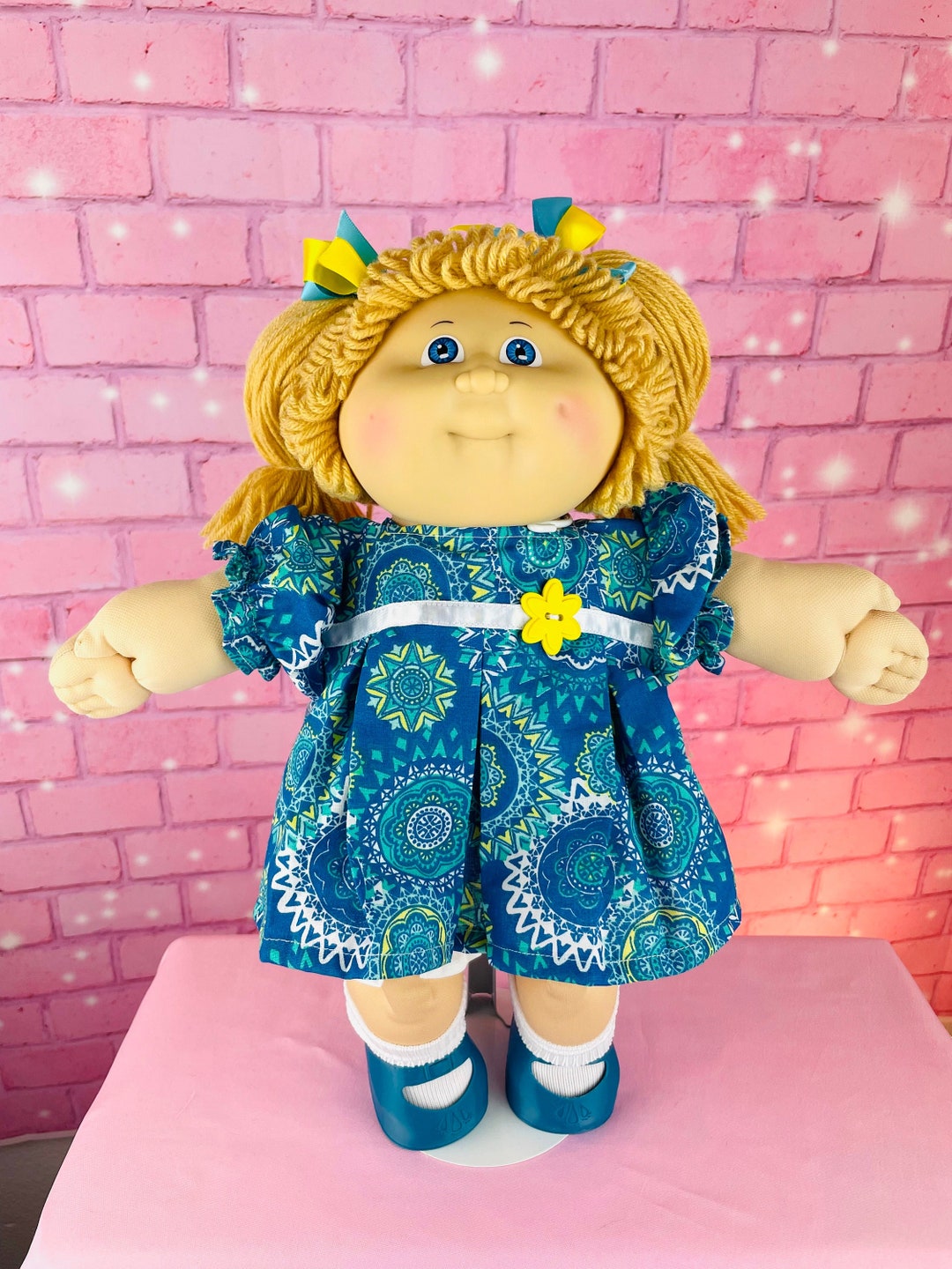 cabbage patch doll blue dress Rare vintage cabbage patch doll