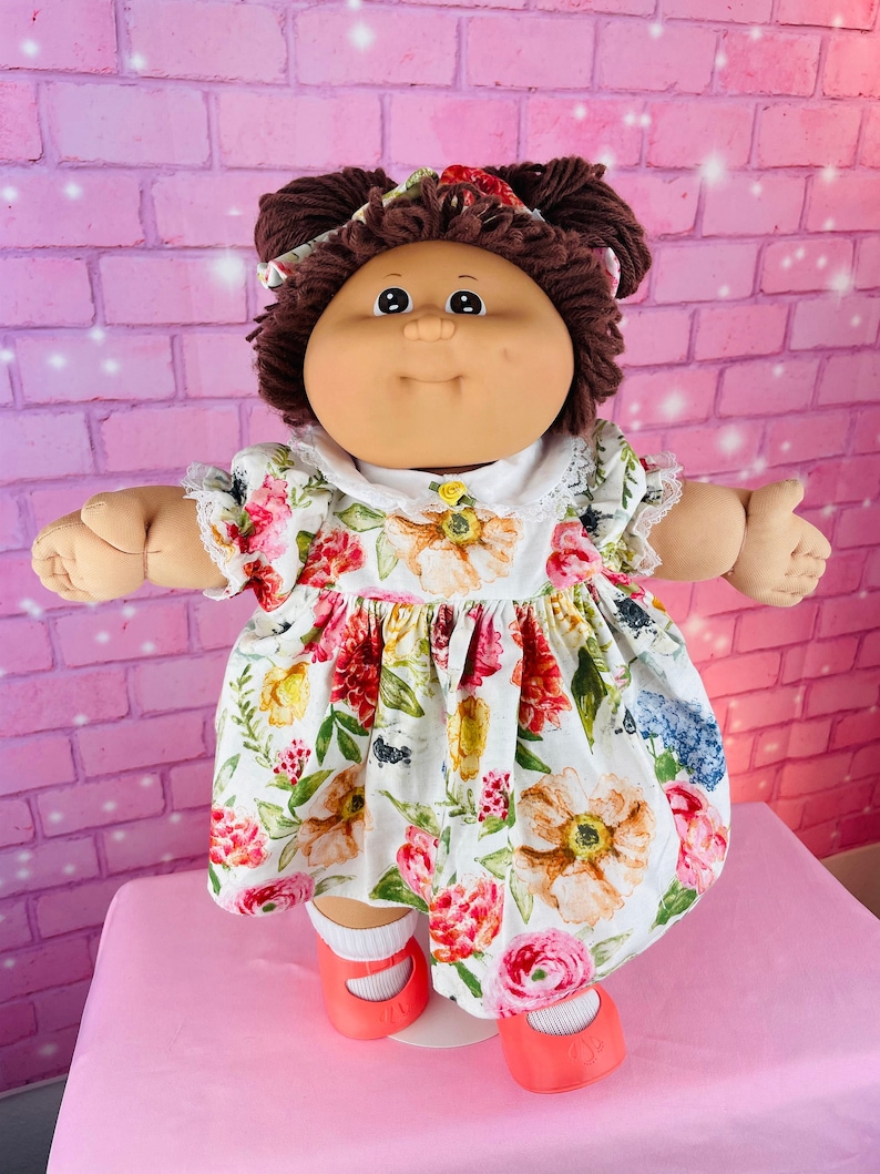 Cabbage Patch shops kids girl doll 1983 first edition collector dolls brown hair brown eyes gift for young girls novelty gift Thanksgiving