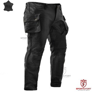 Handmade Genuine Black Leather Pants - Stylish & Durable | Custom Fit Biker Pants | Men’s Fashion | High-Quality Leather Trousers