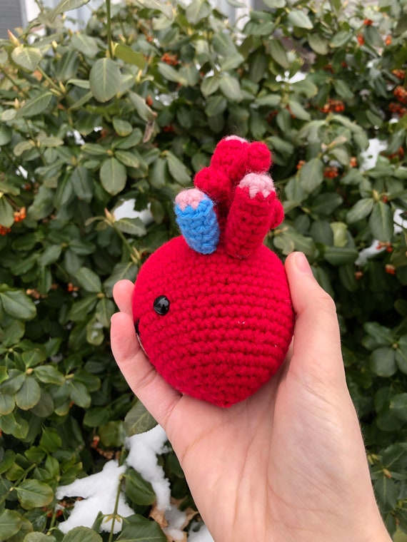 Ganchillo Corazon Anatomico Peluche Emociones Corazón Lindo Y