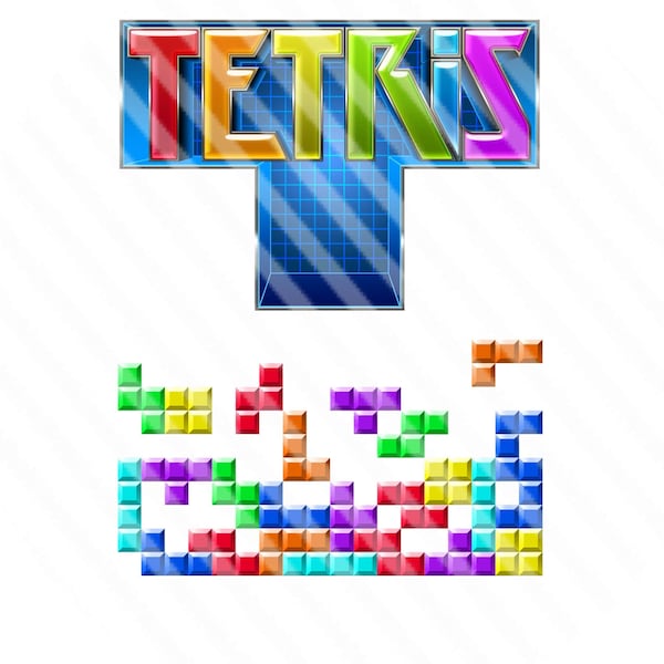 Tetris Game Colourful Logo Digital/Graphic/PNG