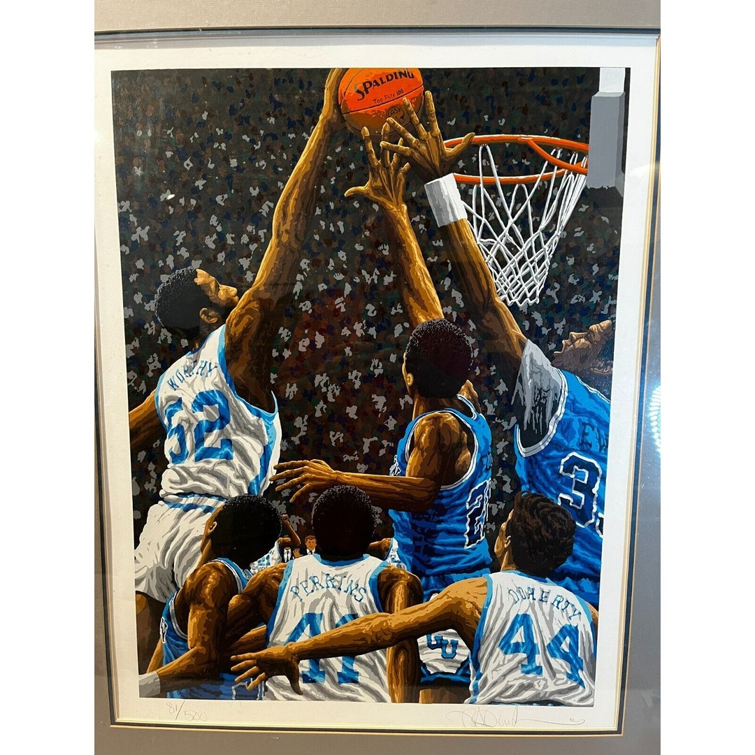 Rick Rushingford Basketball Print RICK RUSH SERIGRAPH 1981 North Carolina National ...