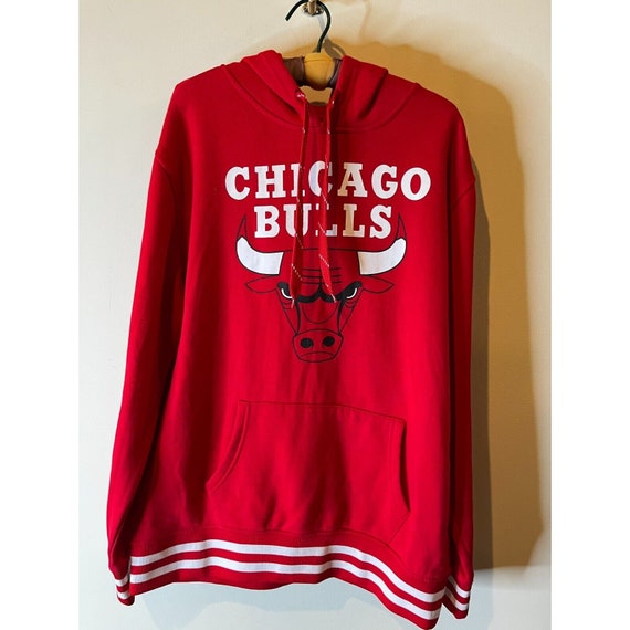 NBA U Chicago Bulls Sweatshirt Short Sleeve Adult XL Extra Large Mens White