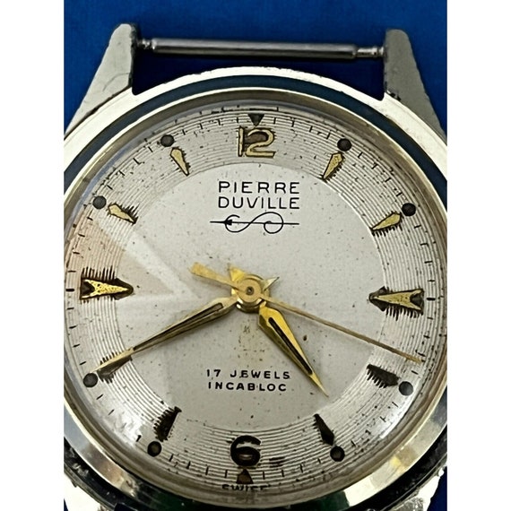 Vintage 1960s Pierre Duville Incabloc 17 Jewel Manual Wind Watch