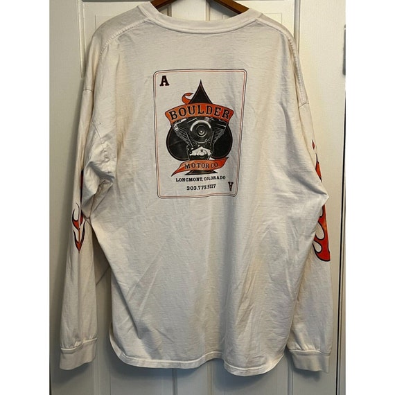Vintage Boulder Motor Co Motorcycle Shop T-Shirt … - image 9