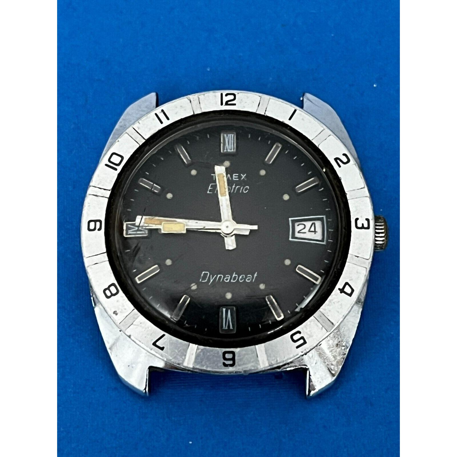 Vintage TIMEX Men’s Electric Dynabeat Black Dial Silver Tone Quartz Watch 30mm Timex Dynabeat - Etsy main image 2