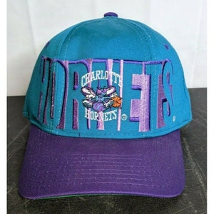 Vintage Starter 90s Charlotte HORNETS NBA Basketball Tri-Power Snapback Hat Rare!