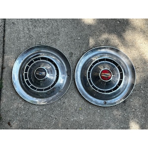 1954 Chevy HUBCAPS 15&quot; Set of 2 Wheel Covers Hub Caps Chevrolet 54