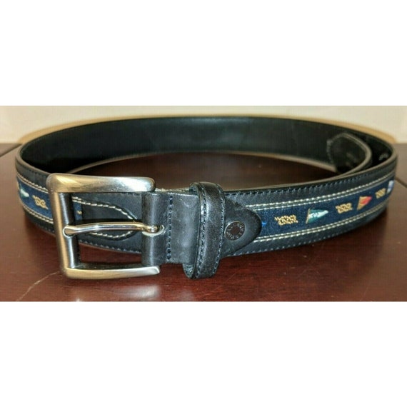 Leather Belt Unisex Black, SIZE:85