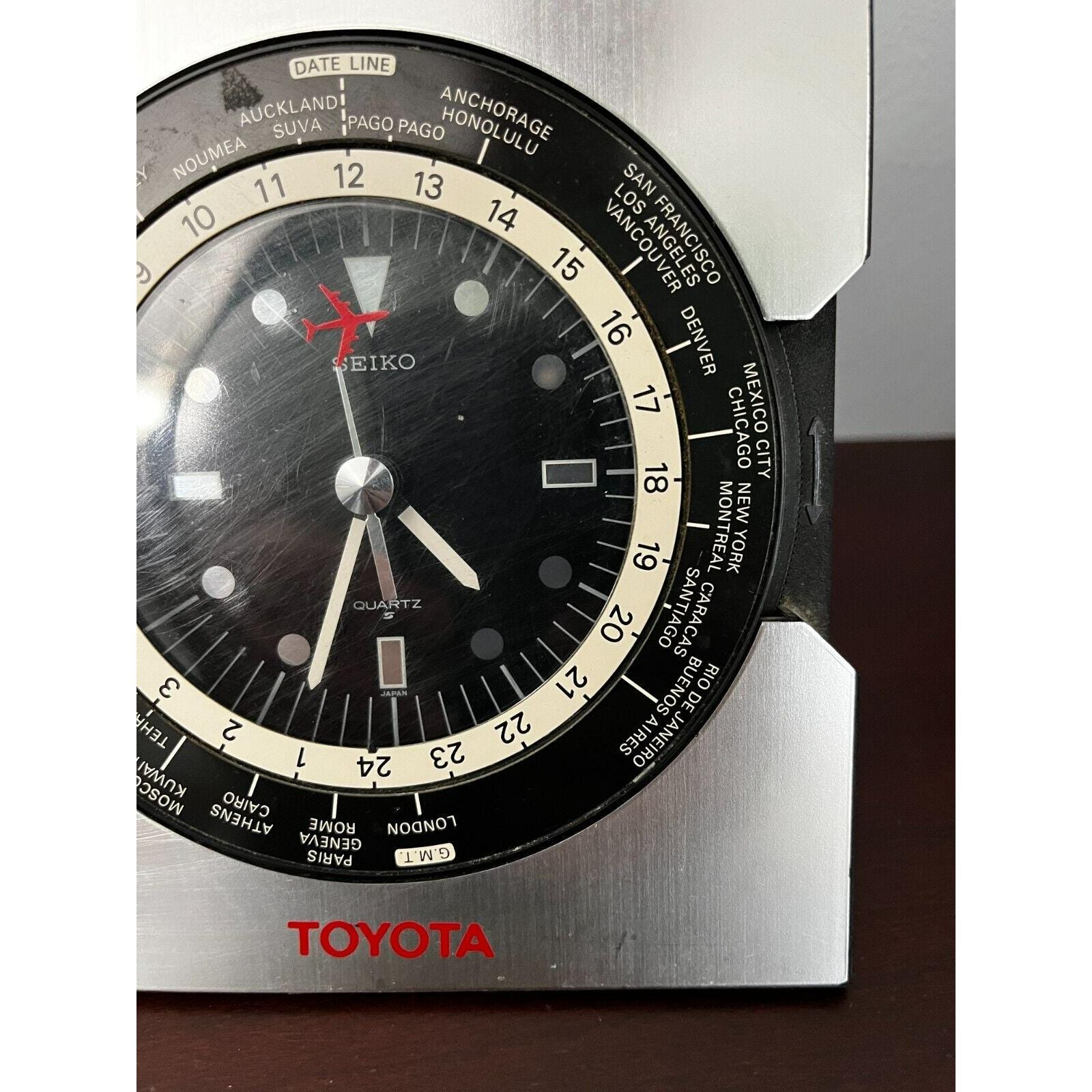 Rare! SEIKO Seikosha Toyota Promo World Time Quartz Desk Rare! SEIKO Seikosha Toyota Promo World Time Quartz Desk