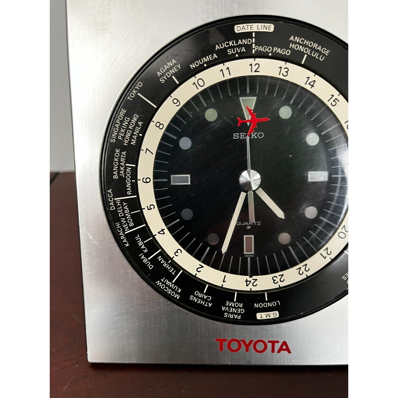Rare! SEIKO Seikosha Toyota Promo World Time Quartz Desk Rare! SEIKO Seikosha Toyota Promo World Time Quartz Desk