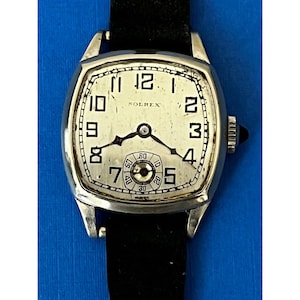 Vintage Art Deco Solrex Watch silver tone ladies runs nice!