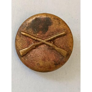 Rare WWII Excavation Dig US Army Enlisted Infantry Collar Disc Clutch Back