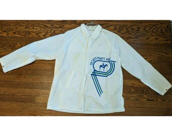 1980's Sportsman Park Racetrack Vinyl Jacket Wind Breaker -Chicago Horse Racing