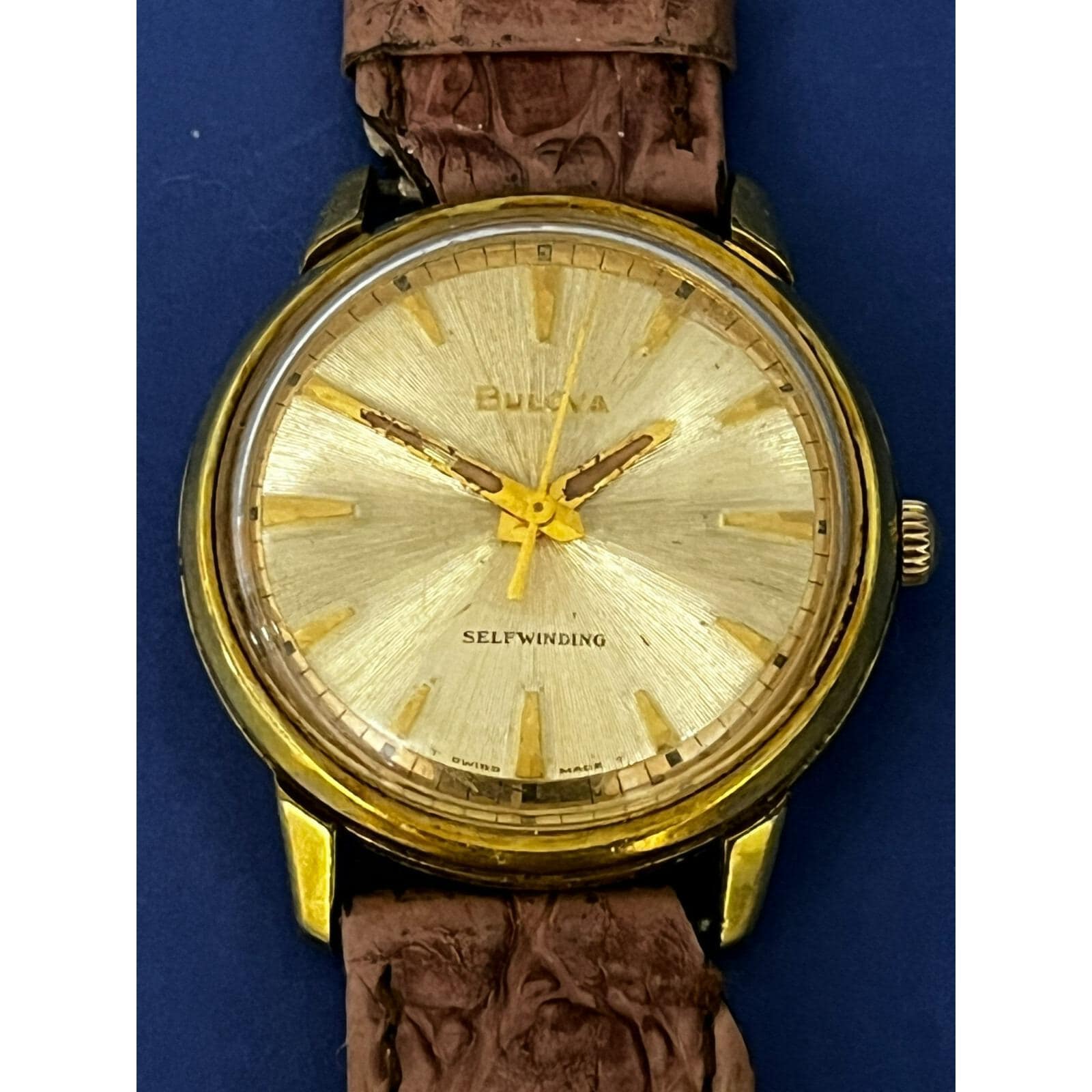 1966 Bulova Watch Bulova Gold Electroplate Bezel Vintage Bulova 17