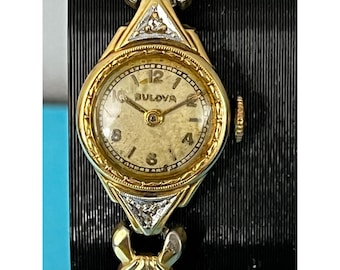 Bulova Ladies Wrist Watch 17 Jewels 10K Rolled Gold Plate  display picture 1
