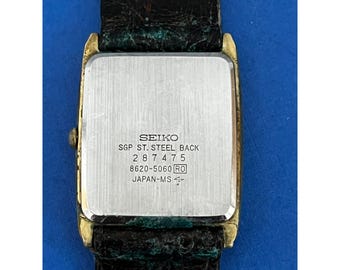 Vintage Seiko Gold Plated 7431 5250 Dress Men Quartz Watch