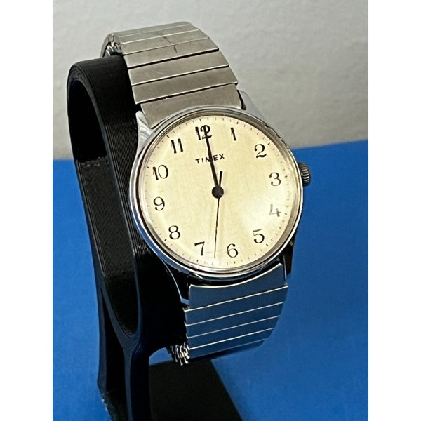 Vintage 1970's Timex Mechanical Men’s Watch Water Resistant Stainless Steel 4 part