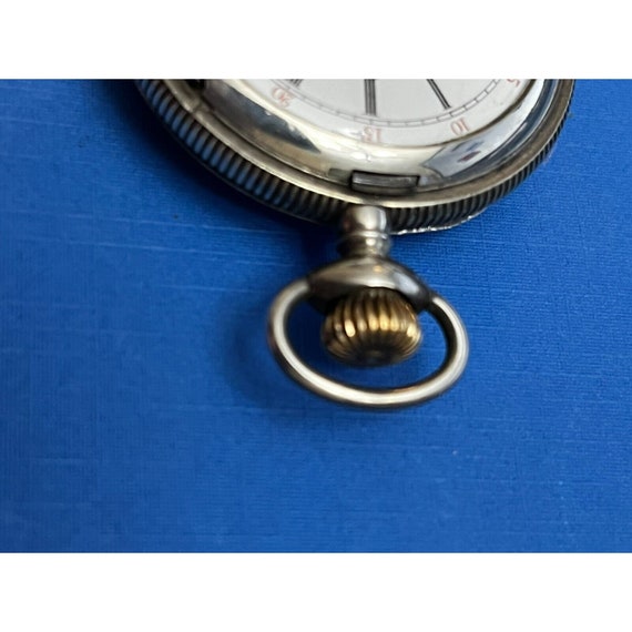 Antique Fortuna Sterling Silver Pocket Watch TWG … - image 4