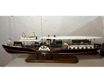 HJULDAMPEREN HJEJLEN Scratch Built Wood Model Danish paddle steamer 34"