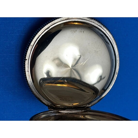 Antique Fortuna Sterling Silver Pocket Watch TWG … - image 10