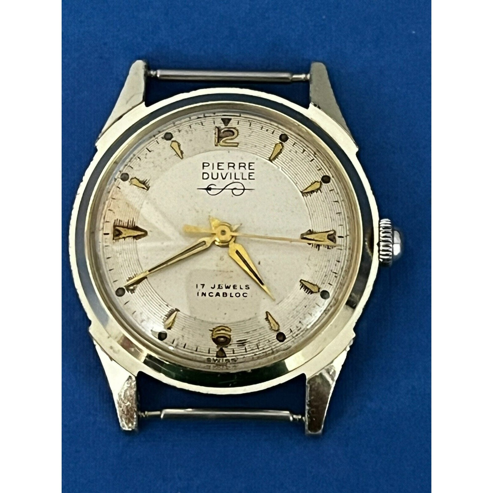 Vintage 1960s Pierre Duville Incabloc 17 Jewel Manual Wind Watch