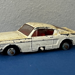 1965 White Mustang Matchbox - Etsy