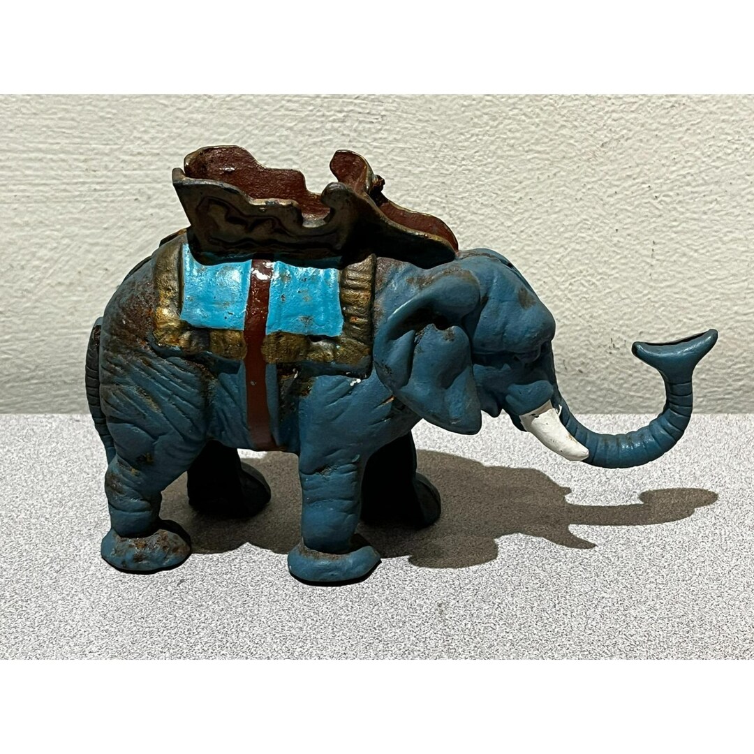 Vintage CAST IRON “riding Circus Elephant” Mechanical Coin Bank Toy - Etsy