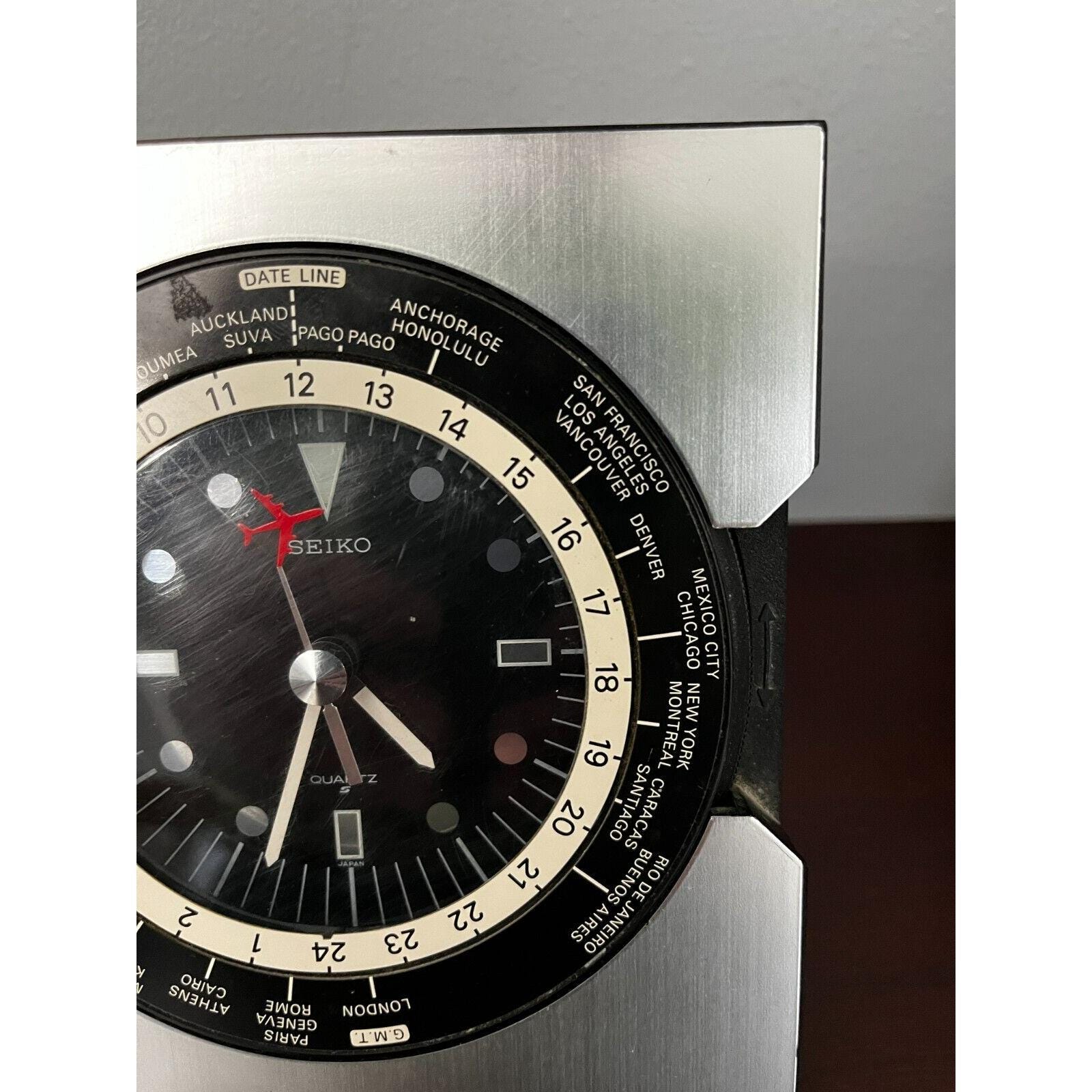 Rare! SEIKO Seikosha Toyota Promo World Time Quartz Desk Clock