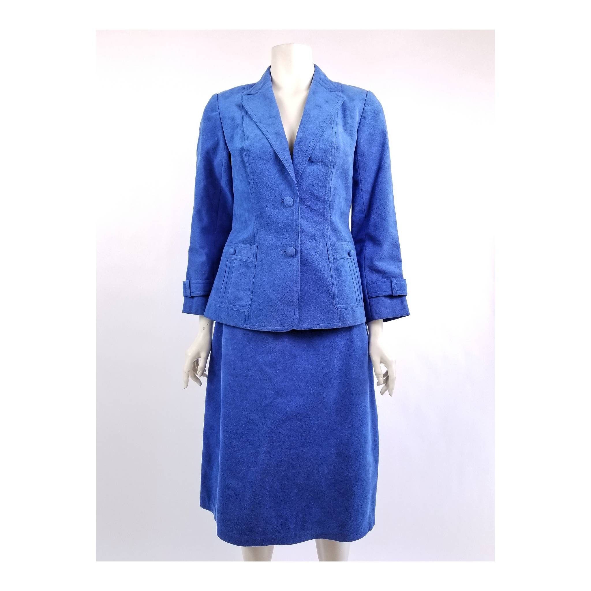 Suede Skirt Suit - Etsy