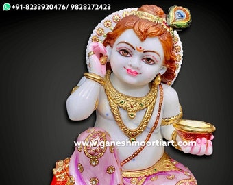 Krishna Statue, Little Krishna statue, Little krishna Idol, Krishna eating Butter, Ladoo Gopal statue, Little krishna idol, Bal Gopal Idol