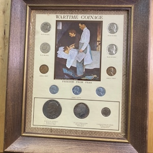 Wartime Coinage - Kennedy Mint - 1974 - Framed -  very fine condition