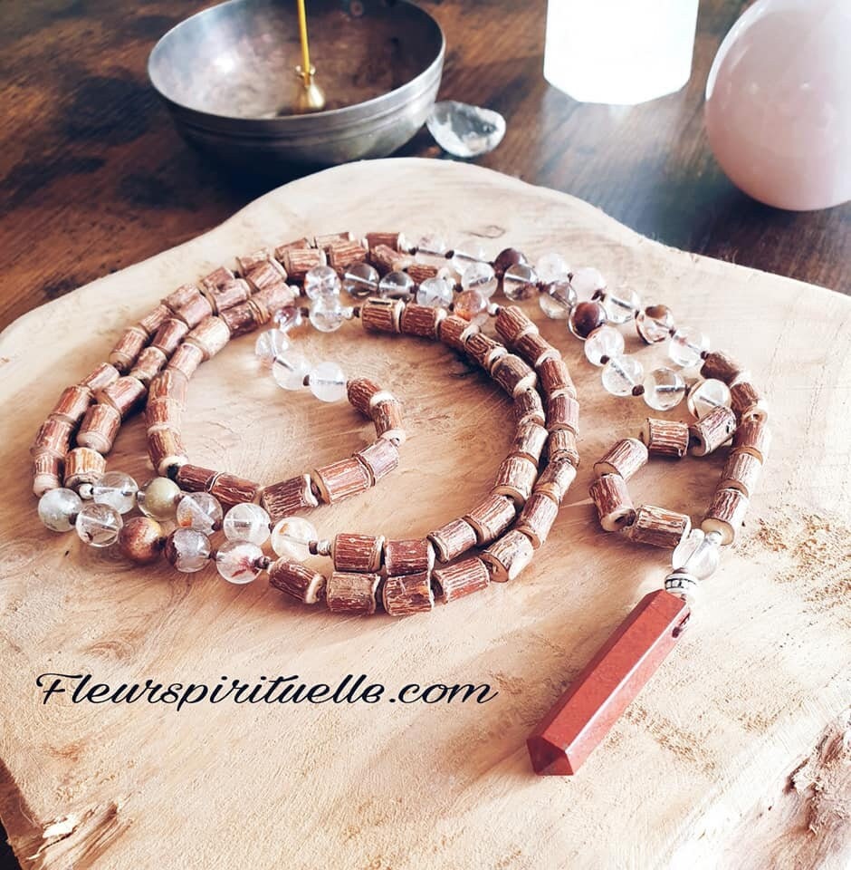 Mâlâ Lodolite et Jaspe Rouge