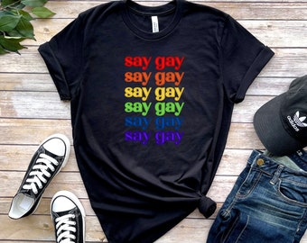It's Ok To Say Gay, Pride Top, LGBTQ+, Pride Tee, Florida, Say Gay