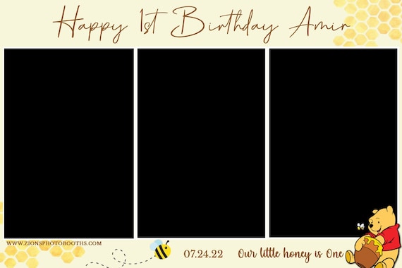 Winnie the Pooh Photo Booth Template - Etsy Canada