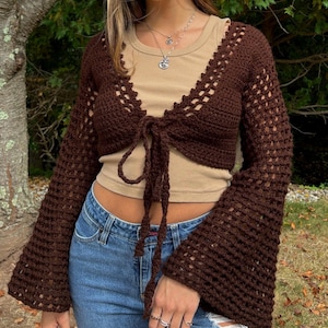Patrón de crochet para top cruzado