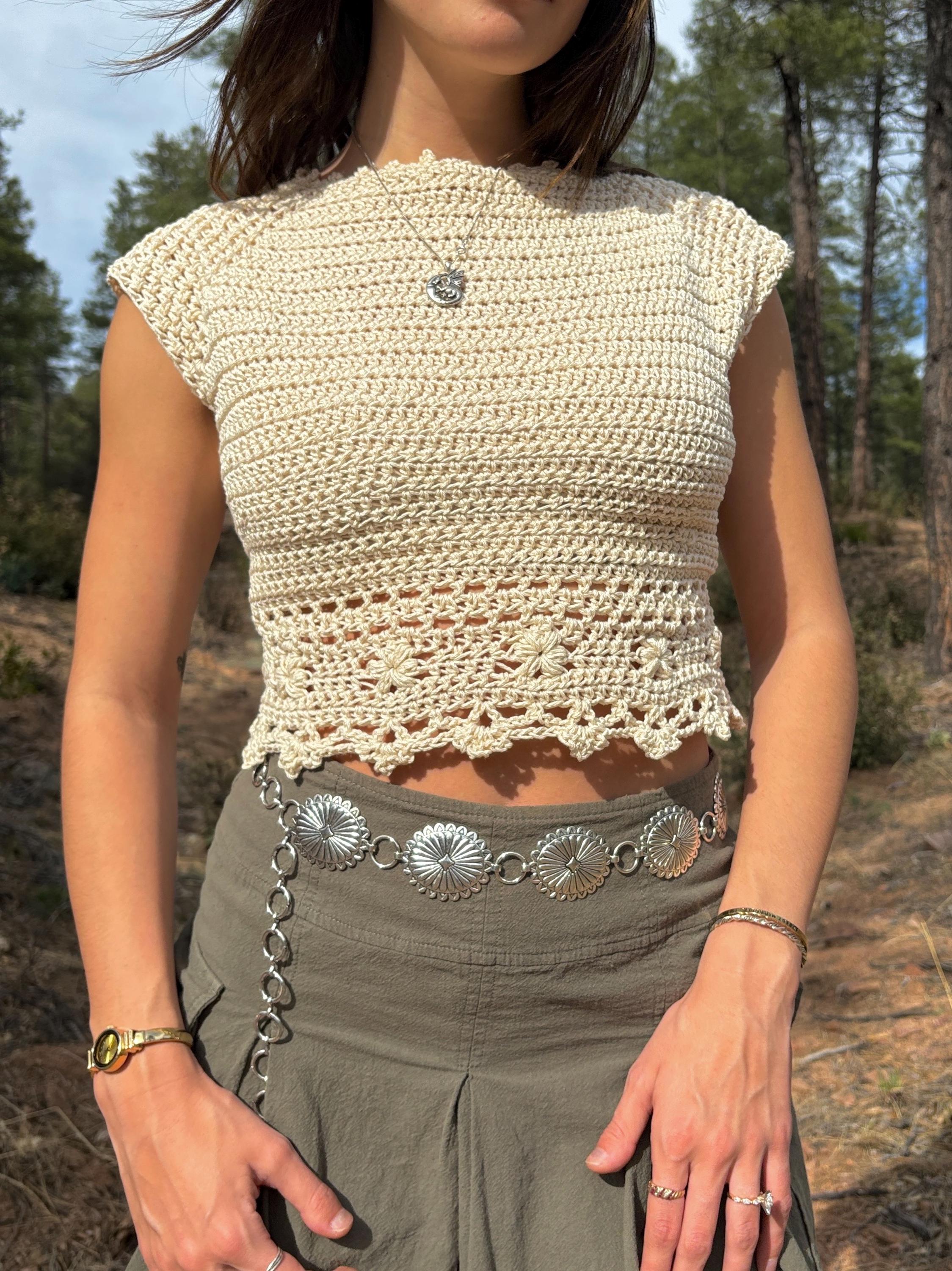 Liilu crochet Tシャツ 2y